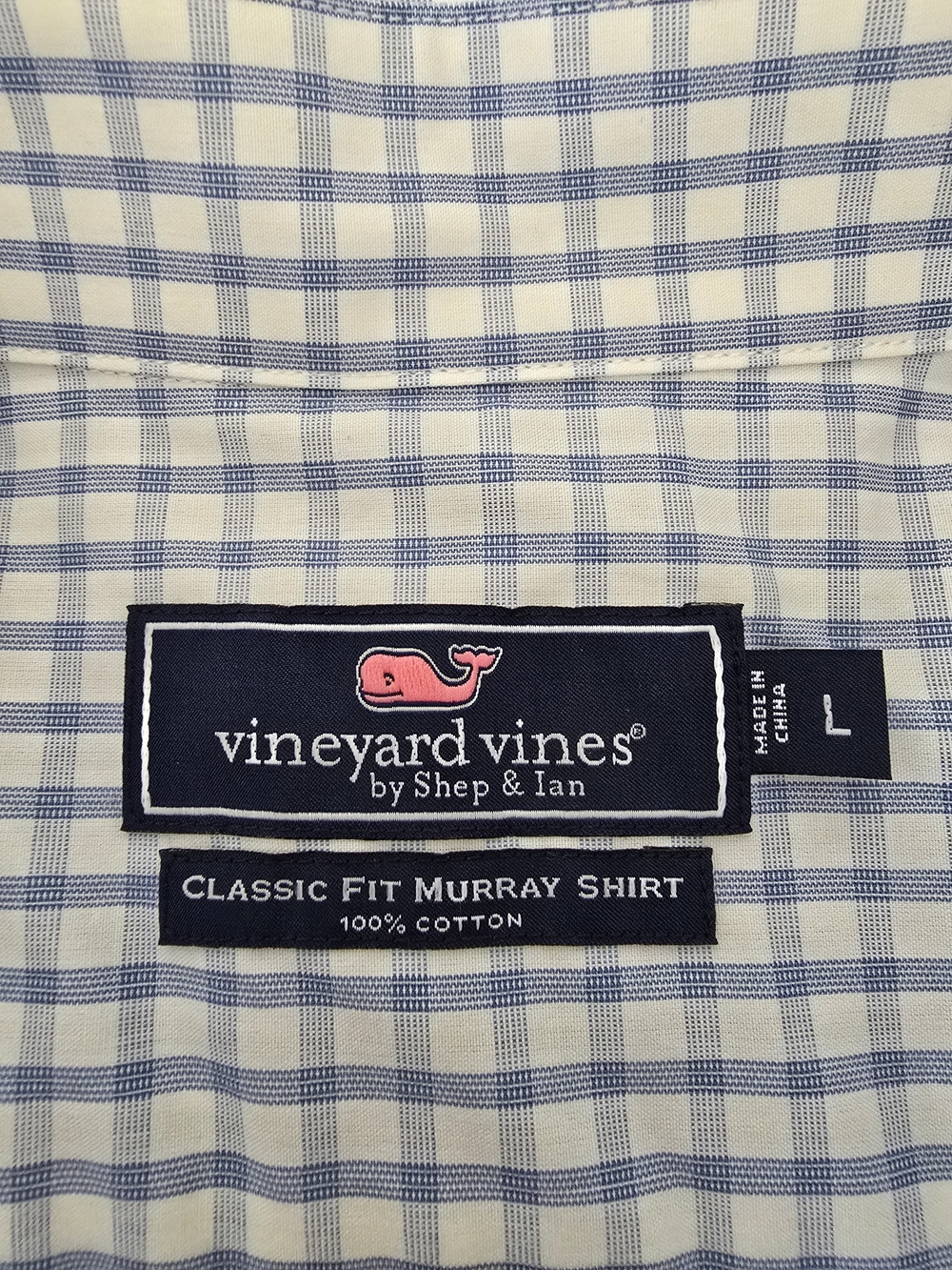 NWT Vineyard Vines Murray Shirt Gingham Marine Large - Picture 4 of 6